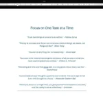 Giao diện Microsoft Word với Chế độ Tập trung (Focus Mode) đang hiển thị nội dung, minh họa việc làm việc đơn nhiệm hiệu quả.