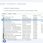 Giao diện Programs and Features truyền thống trên Windows