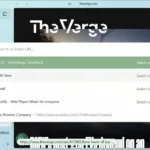 Giao diện thanh sidebar dọc của Arc Browser hiển thị các tab đang mở và tùy chọn chuyển đổi tab