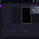 Giao diện thay đổi tỷ lệ khung hình video trong ứng dụng Clipchamp