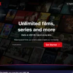 Giao diện trang chủ Netflix hiển thị các bộ phim và chương trình truyền hình nổi bật