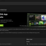 Giao diện ứng dụng Nvidia hiển thị bản cập nhật driver 576.02 sẵn sàng để tải xuống và cài đặt