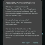 Giao diện yêu cầu cấp quyền truy cập của ứng dụng Action Notch trên điện thoại Android