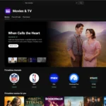 Giao diện YouTube hiển thị phim miễn phí với quảng cáo phim "When Calls the Heart"