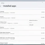 Gỡ cài đặt bản phân phối Ubuntu từ danh sách ứng dụng đã cài đặt trong Cài đặt Windows