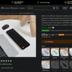 Hình ảnh bàn phím điện tử giá rẻ niêm yết trên ứng dụng Temu