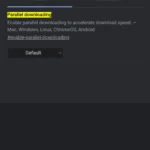 Kết quả tìm kiếm một cờ (flag) trên trang chrome://flags của trình duyệt Chrome trên Android.