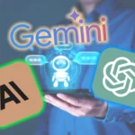 Logo của các nền tảng AI phổ biến như Gemini, ChatGPT và Claude minh họa sự tương tác với chatbot AI.