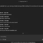 Mô phỏng ChatGPT hỗ trợ lập lịch và quản lý công việc hàng ngày