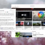 Samsung Notes và Samsung Internet đang mở trong Samsung DeX, hiển thị giao diện desktop trên màn hình ngoài.