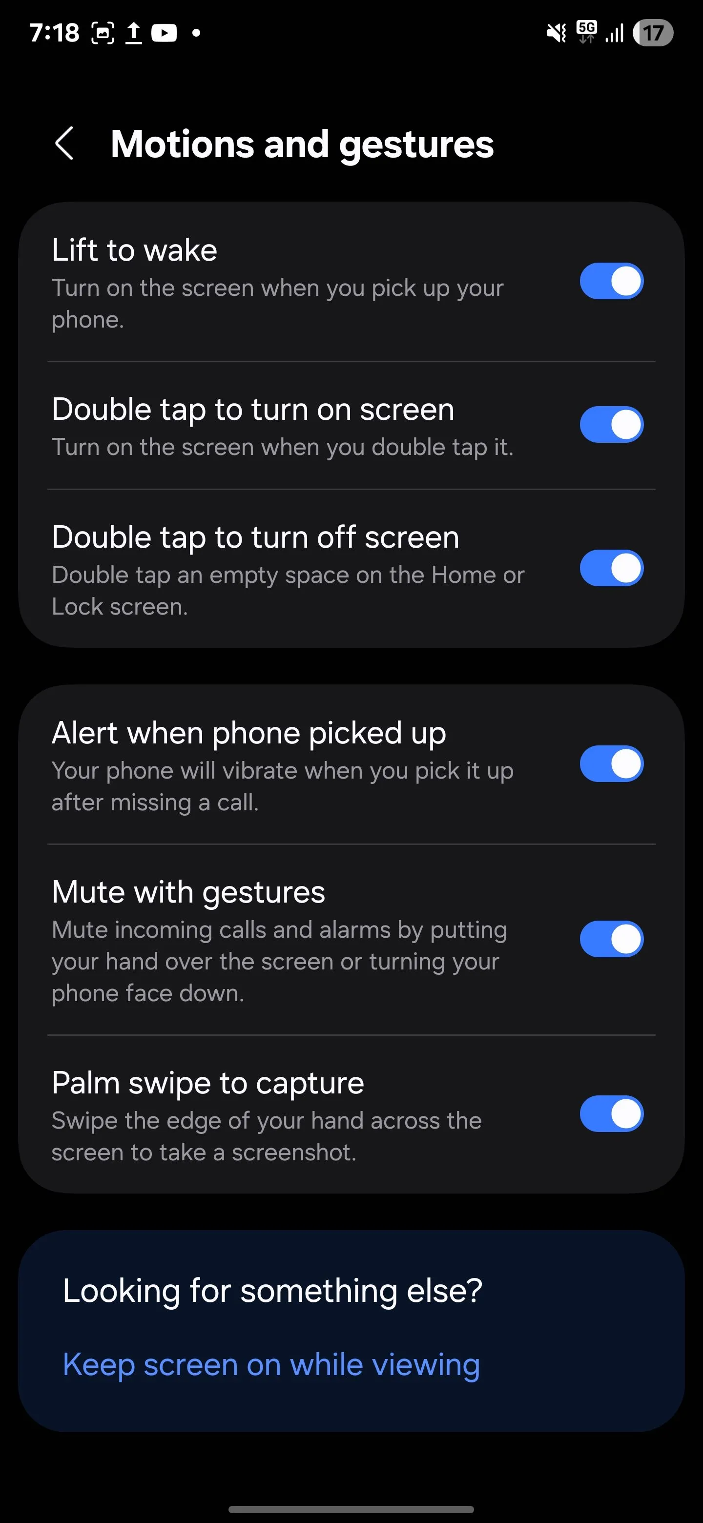 Tắt cử chỉ Nâng lên để bật màn hình trên Samsung