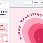 Thiết kế thiệp chúc mừng Valentine cá nhân hóa trên Canva