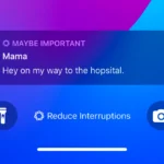 Thông báo được gắn nhãn "Maybe Important" hiển thị trên màn hình iPhone, cho thấy AI đã phân loại mức độ ưu tiên.