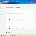 Tùy chỉnh Taskbar Windows 11 với các biểu tượng căn lề trái