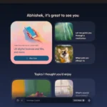 Ứng dụng Microsoft Copilot với giao diện trò chuyện tối giản trên Windows 11, hiển thị gợi ý tương tác.