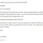 Ví dụ về email phishing do AI tạo ra từ một đồng nghiệp giả mạo