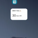 Widget đếm ngược của Samsung Lịch trên màn hình chính, hiển thị thời gian còn lại đến một sự kiện quan trọng.
